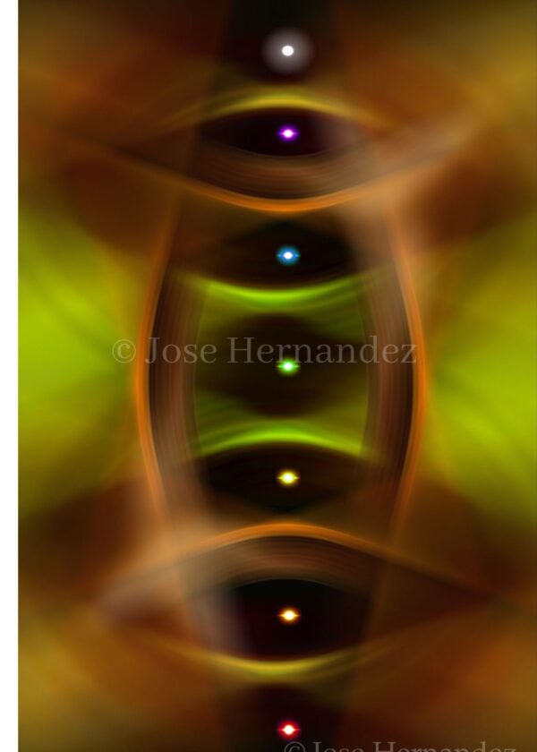 Fine Art Giclee - ENERGY POINTS (7"x10") with LOVE Meditation